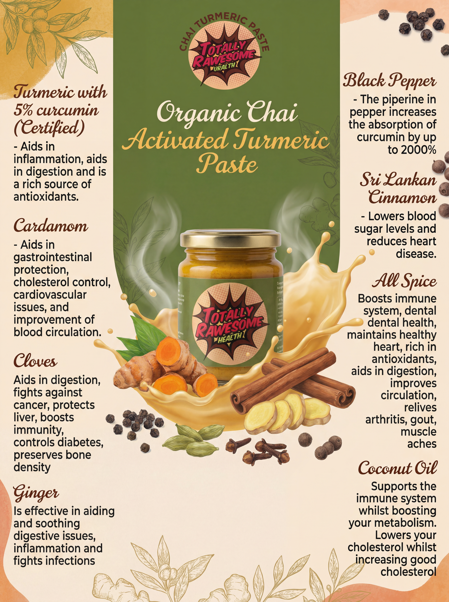 Chai Activated Organic Turmeric Paste